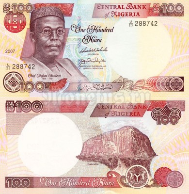 бона Нигерия 100 найра 2007 год