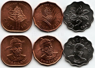 Свазиленд набор из 3-х монет