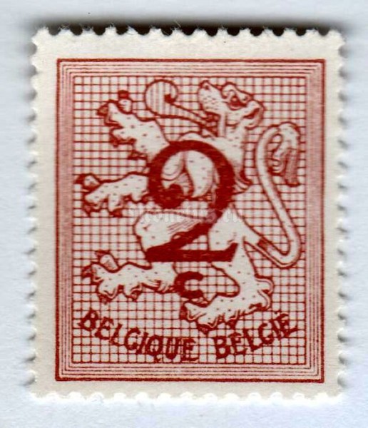 марка Бельгия 2 сентима "Figure on heraldic lion" 1969 год