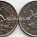 монета Уганда 1 шиллинг 1976 год 